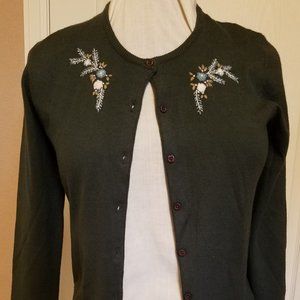 Old Navy Dark Gray Acrylic knit Cardigan Size M